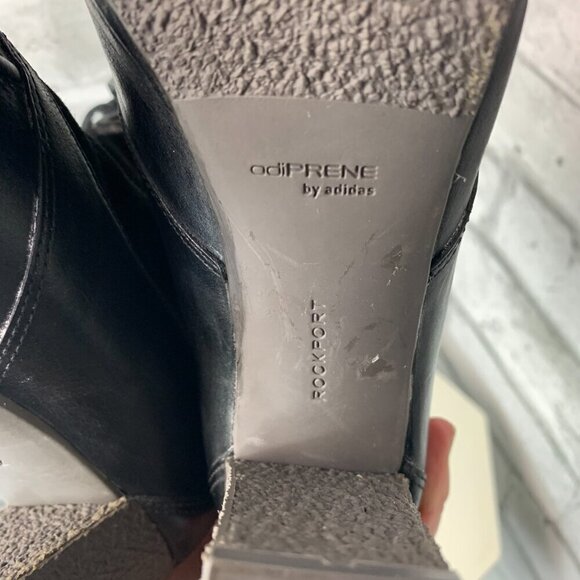 Rockport Adiprene by Adidas Ankle Boot Black Sherpa Lined Platform Booties - Picture 9 of 14